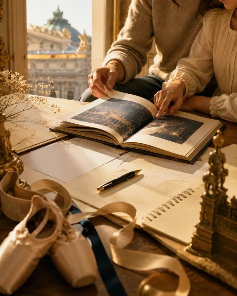 Adulte accompagnant la lecture d’un prototype ouvert, avec documents et chaussons, pour le test de La Variation des Étoiles.